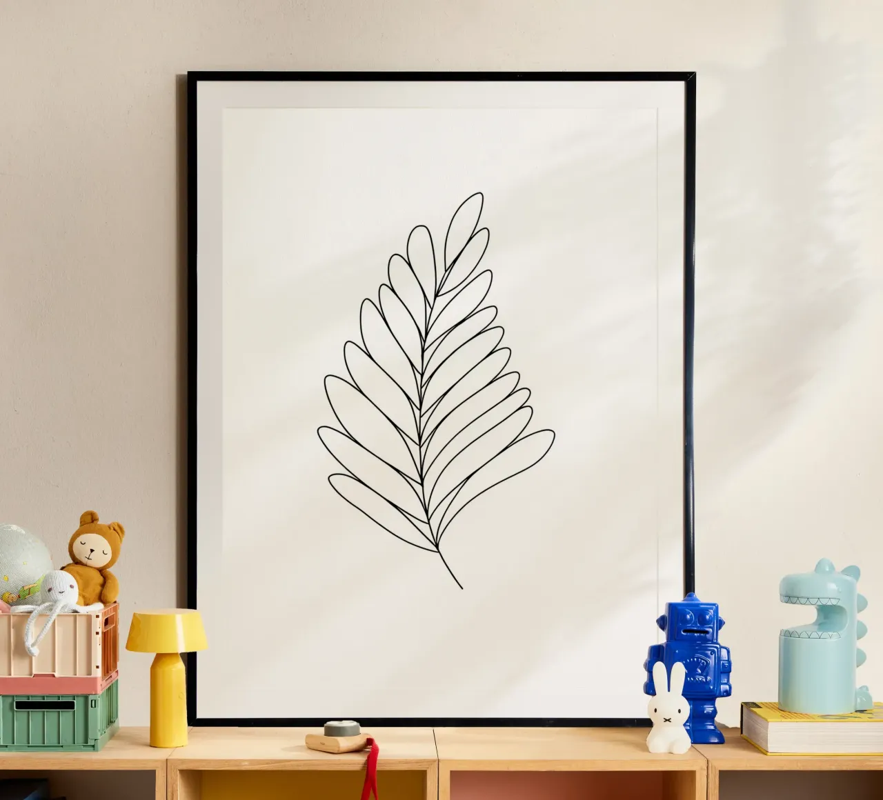 Leaf Minimalist Line Art Drawing hahnemühle by Viv Line Art
