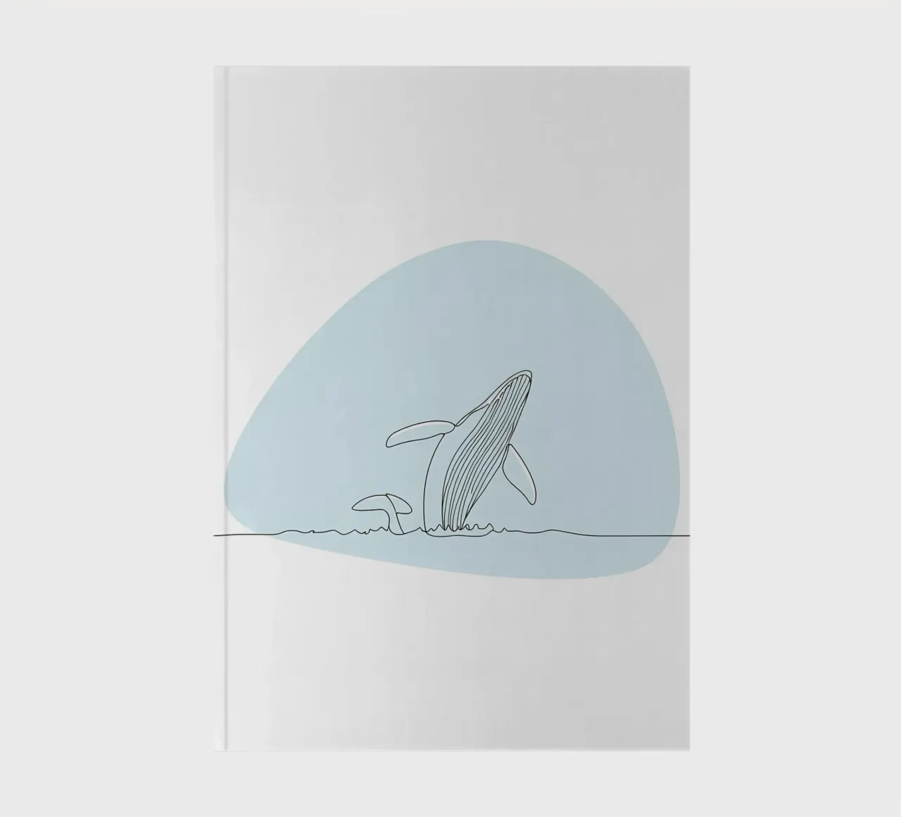 Humpback Whale Minimalist Line Art notebook by Viv Line Art