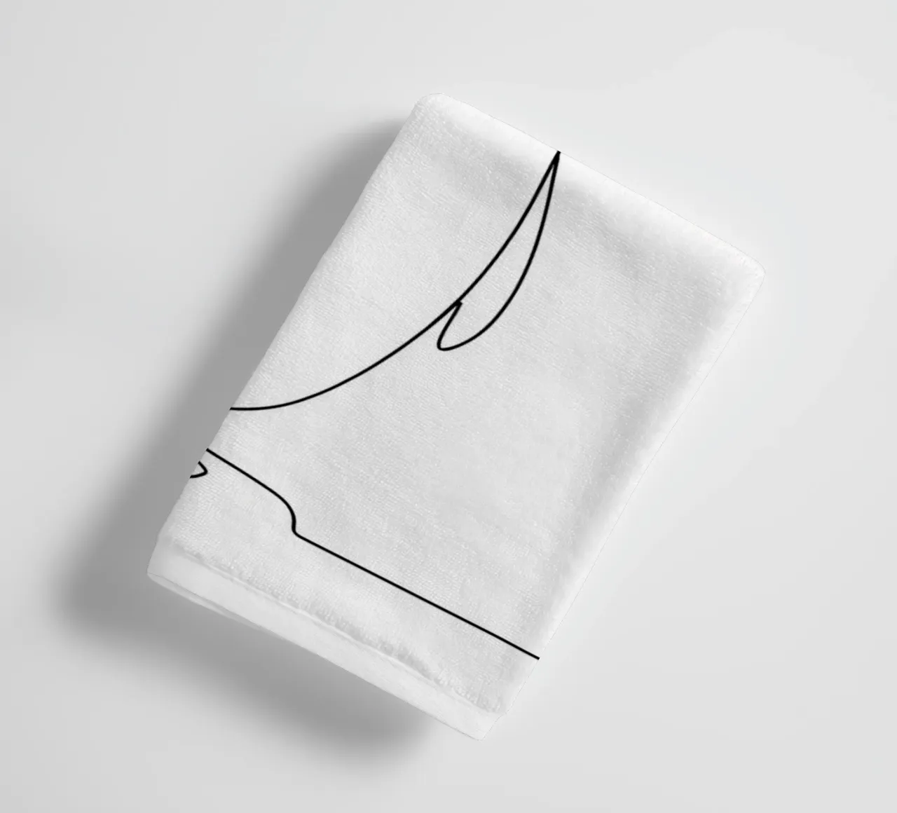 Penguin Minimalist Line Art towel by Viv Line Art