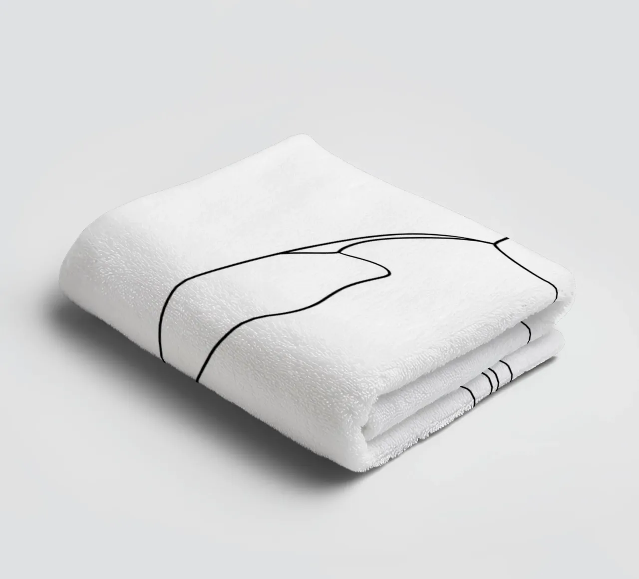 Penguin Minimalist Line Art towel by Viv Line Art