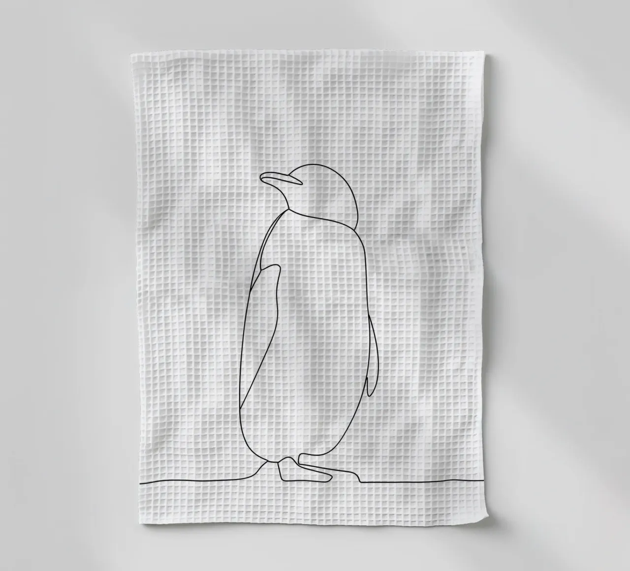 Penguin Minimalist Line Art torchon de Viv Line Art