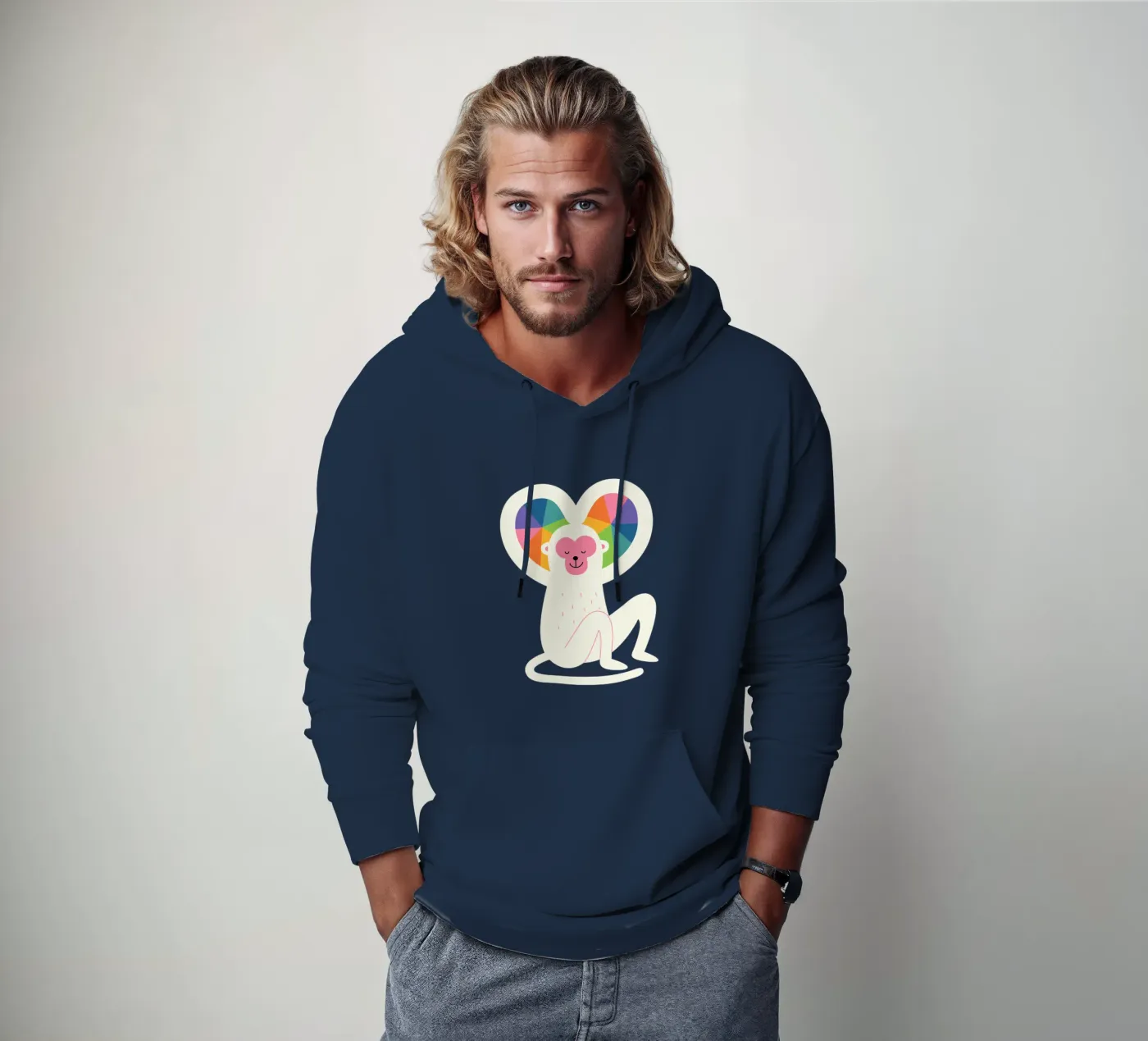 Cuore felpa con cappuccio da Andy Westface