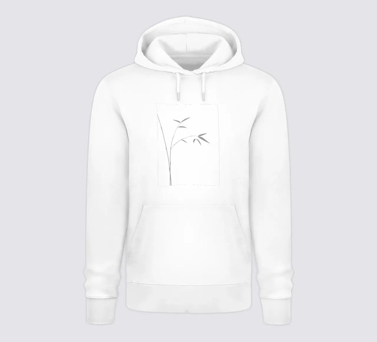 Foglie di bambù Line Art minimalista felpa con cappuccio da Viv Line Art