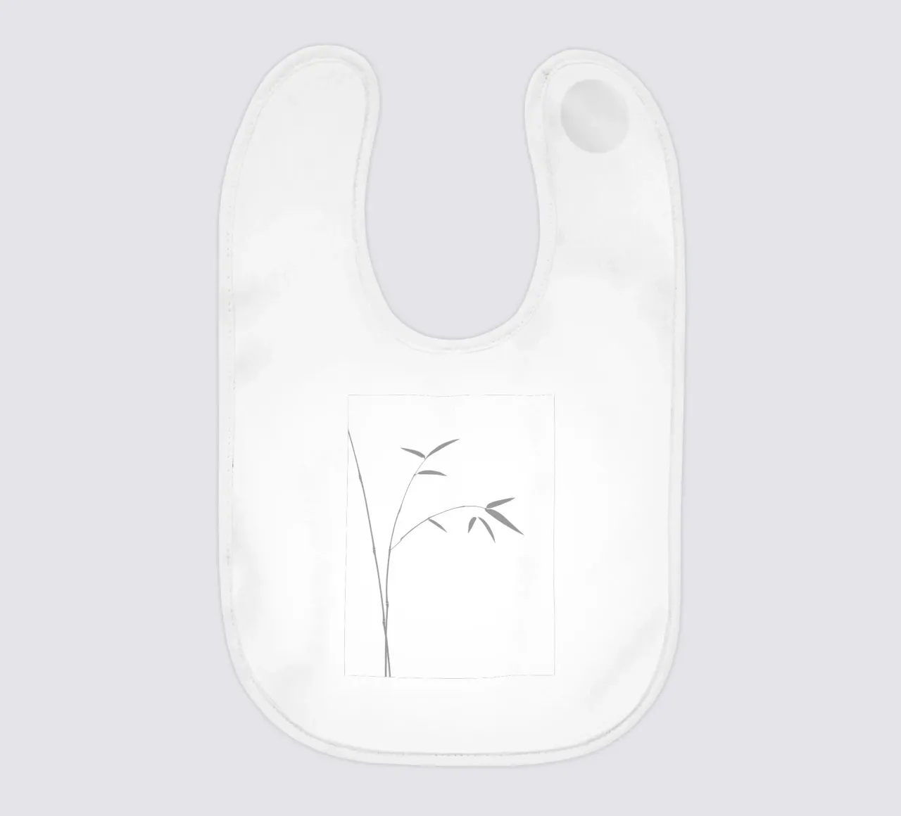 Foglie di bambù Line Art minimalista bavaglino da Viv Line Art