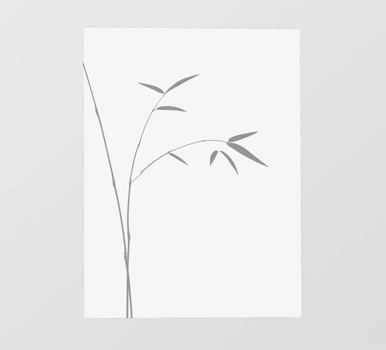 Foglie di bambù Line Art minimalista telo in pvc da Viv Line Art