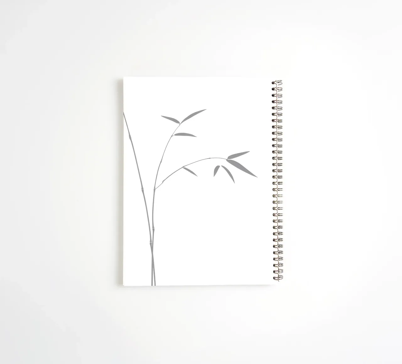 Bamboo Leaves Minimalist Line Art spiral notebook by Viv Line Art