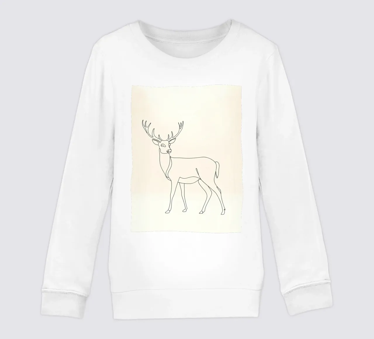 Cervo che cammina Line Art minimalista felpa bambino da Viv Line Art