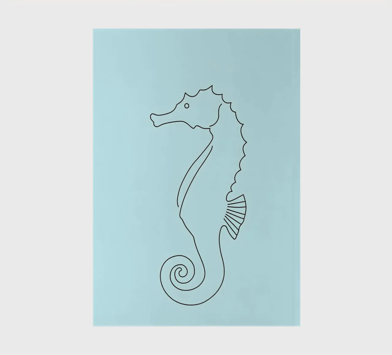 Seahorse Minimalist Line Art notebook by Viv Line Art