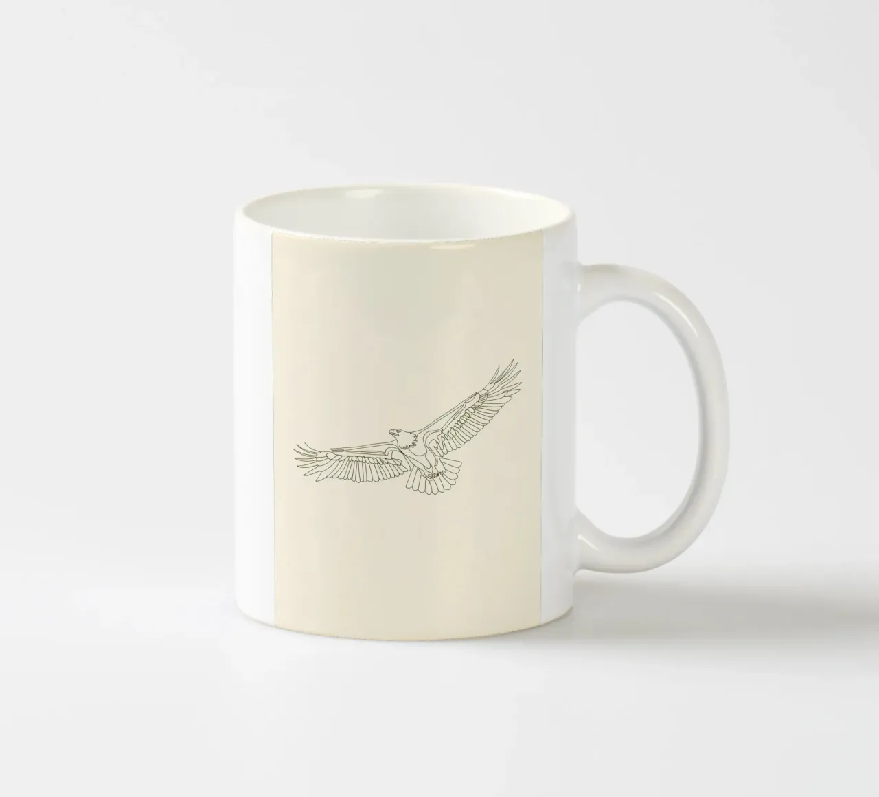 Aigle volant Art linéaire minimaliste mug en céramique de Viv Line Art