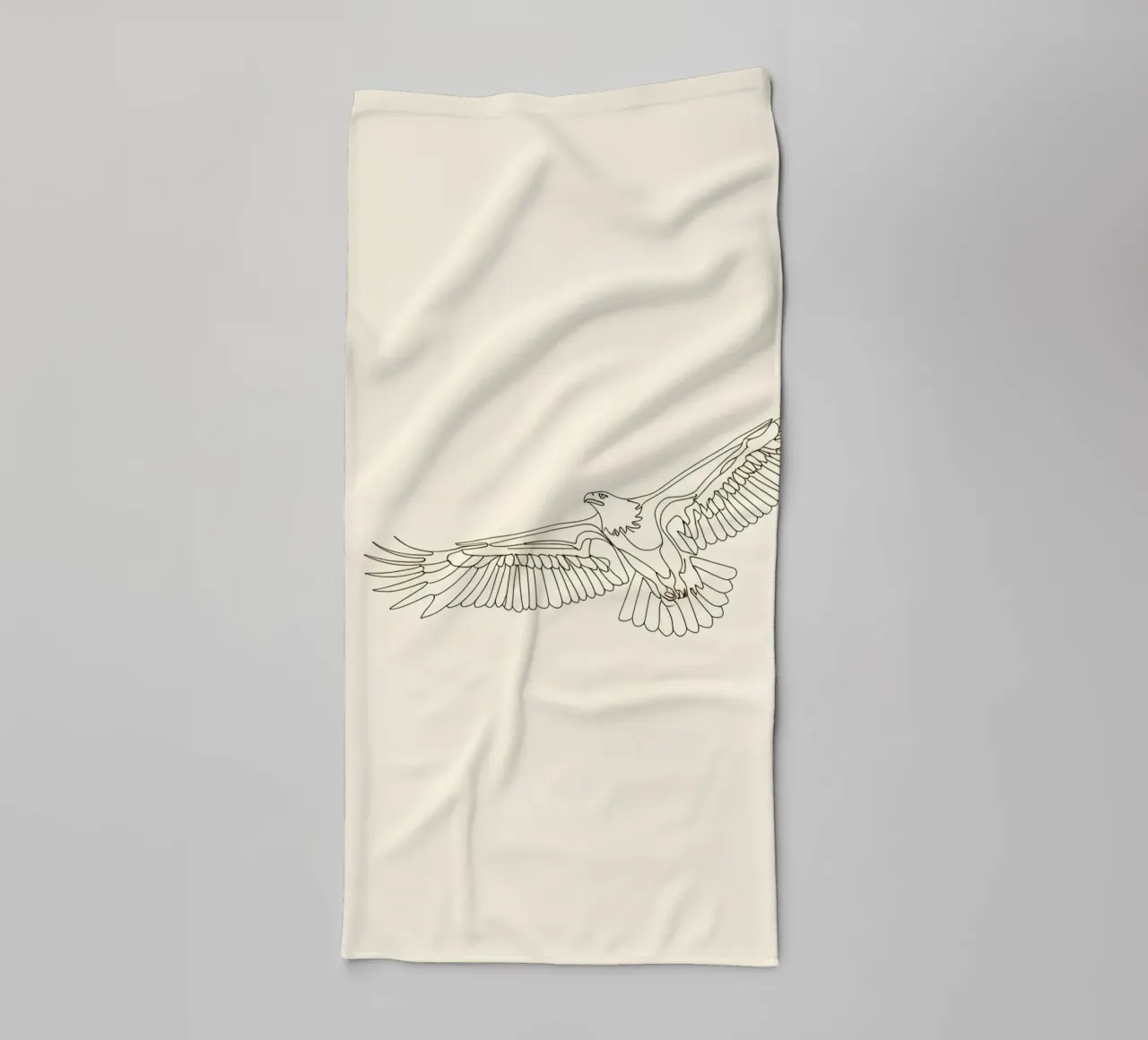 Aigle volant Art linéaire minimaliste serviette de bain de Viv Line Art