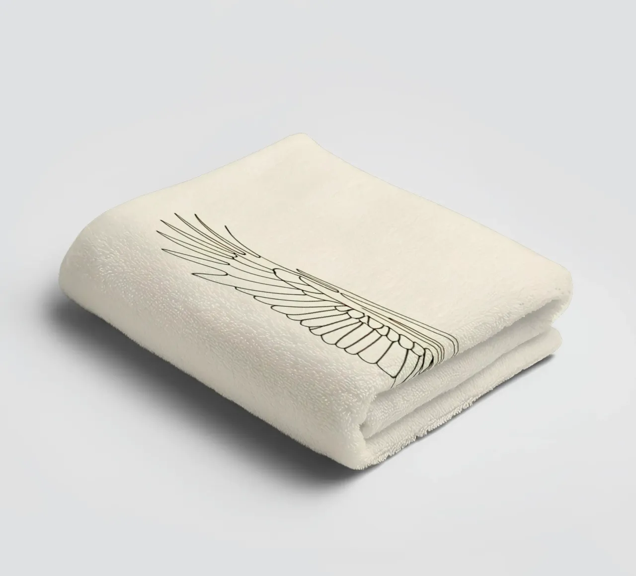 Aigle volant Art linéaire minimaliste serviette de bain de Viv Line Art