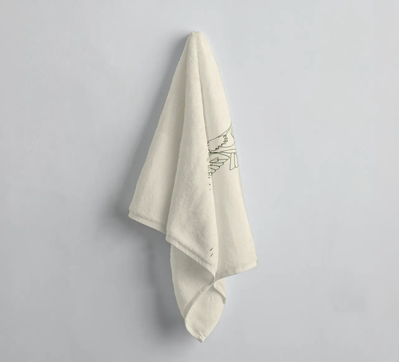 Aigle volant Art linéaire minimaliste serviette de bain de Viv Line Art
