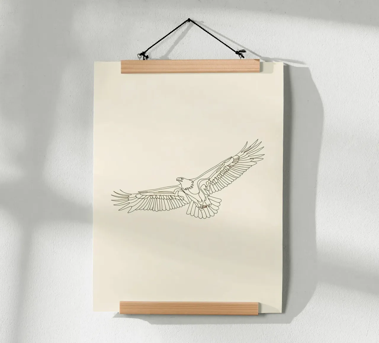 Eagle Flying Minimalist Line Art poster by Viv Line Art