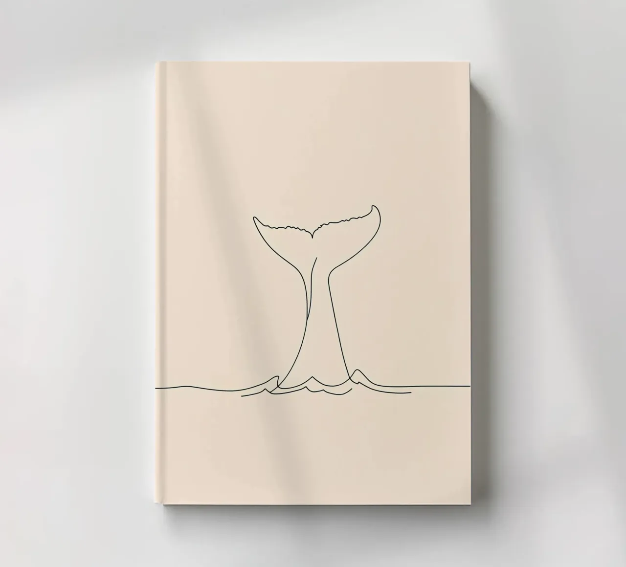 Queue de baleine Dessin au trait minimaliste carnet de notes de Viv Line Art