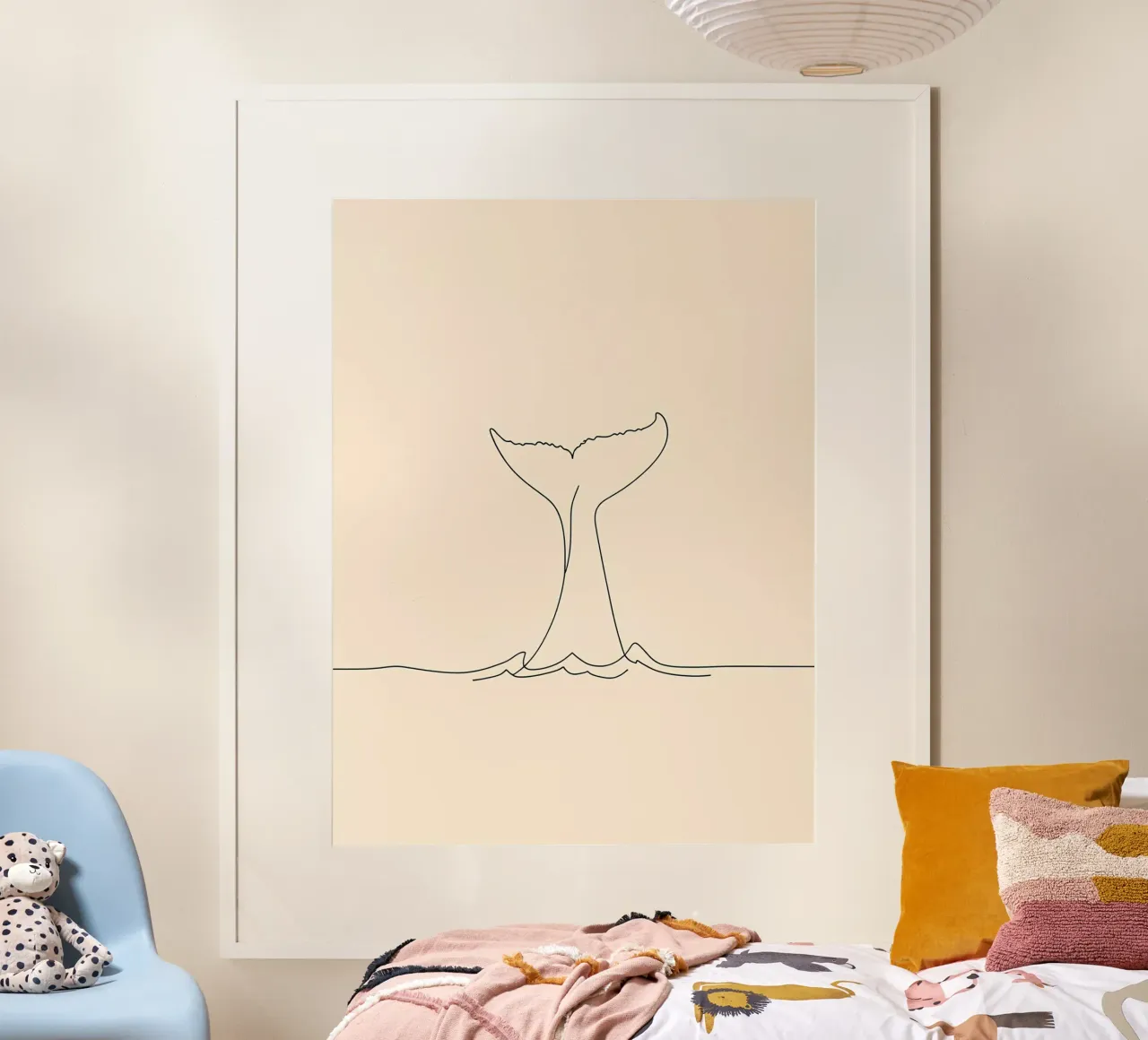 Queue de baleine Dessin au trait minimaliste hahnemühle de Viv Line Art
