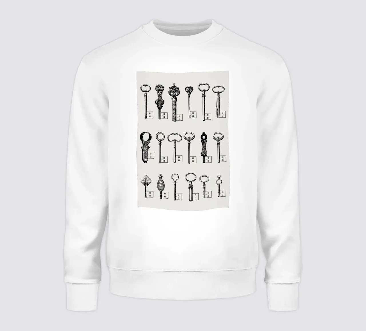 USB keys Sweatshirt von Florent Bodart
