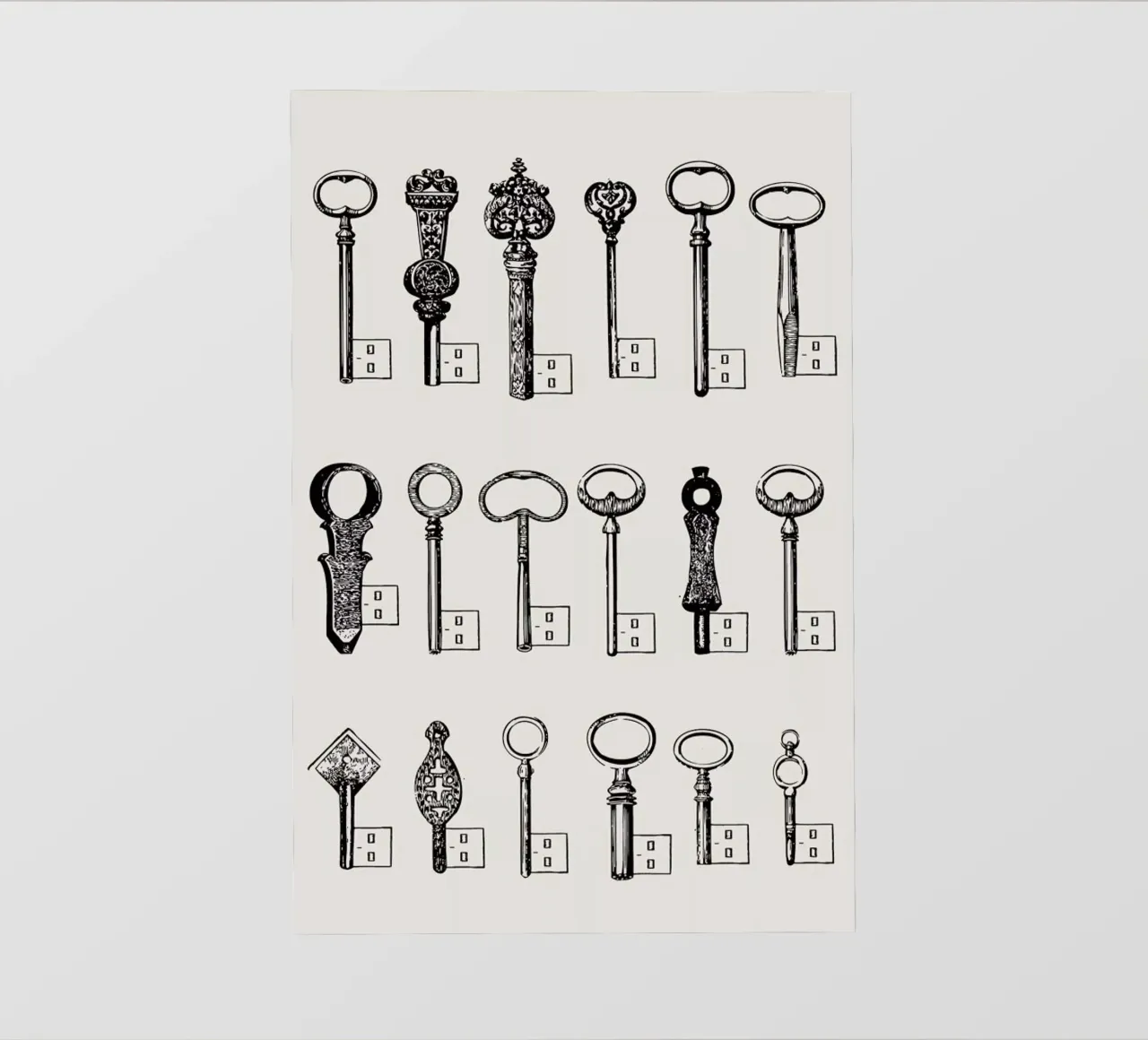 USB keys Backlit Folie von Florent Bodart