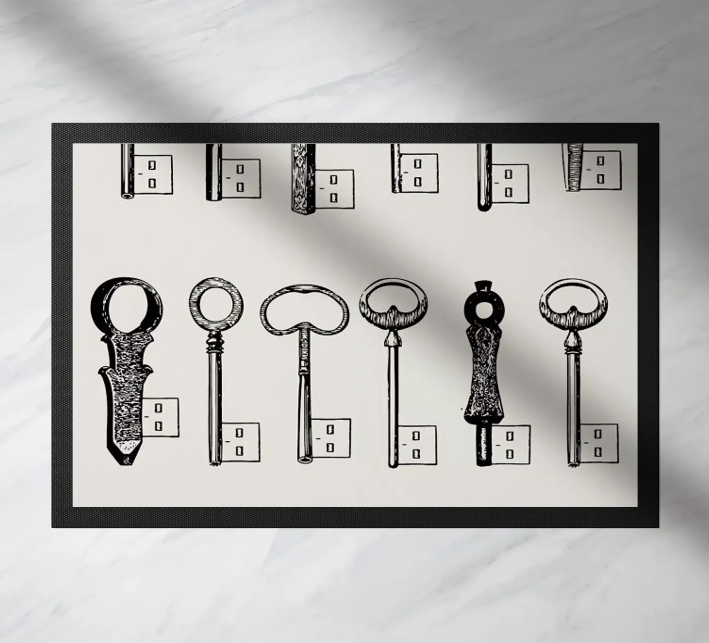 USB keys deurmat van Florent Bodart