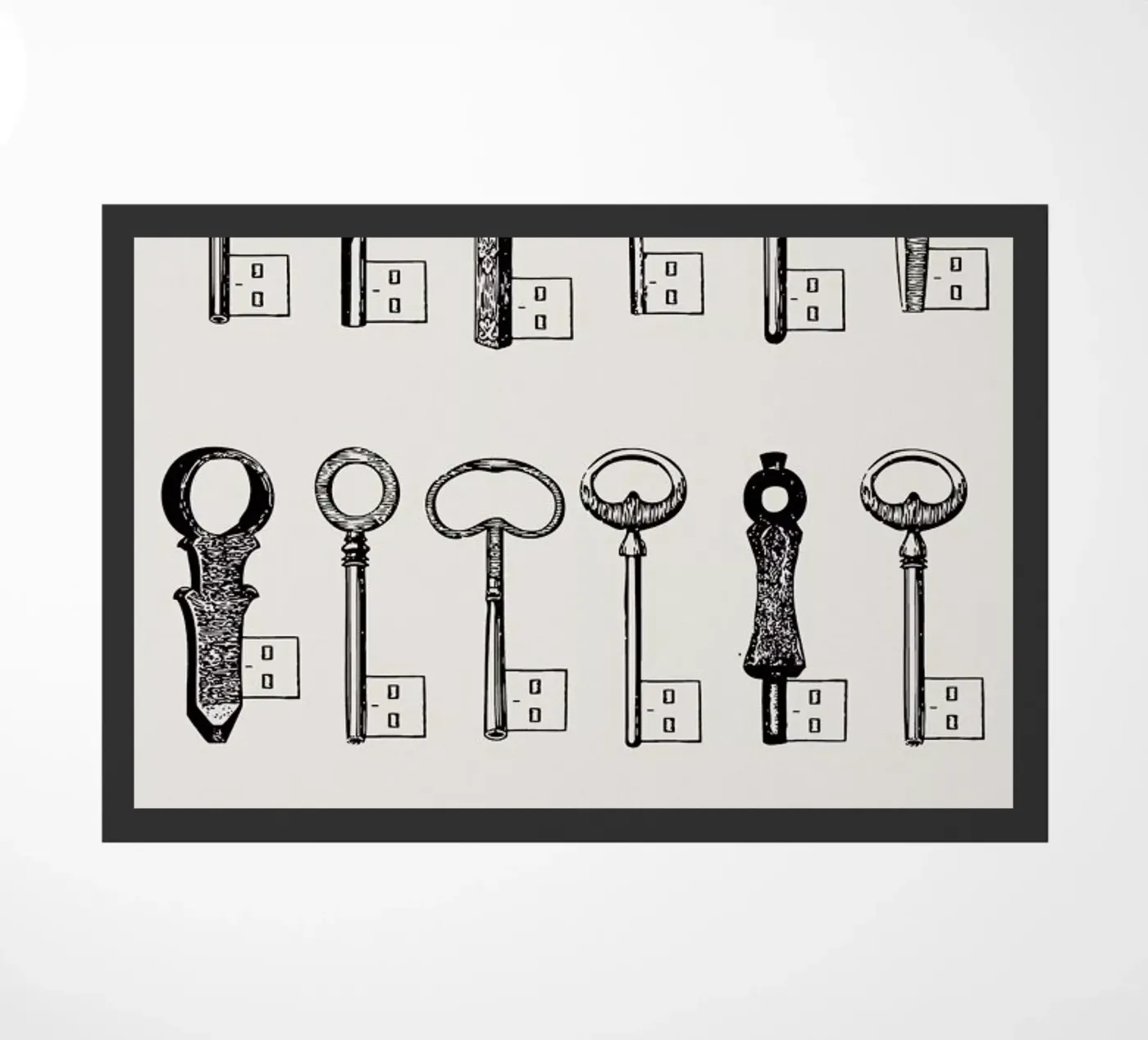 USB keys deurmat van Florent Bodart