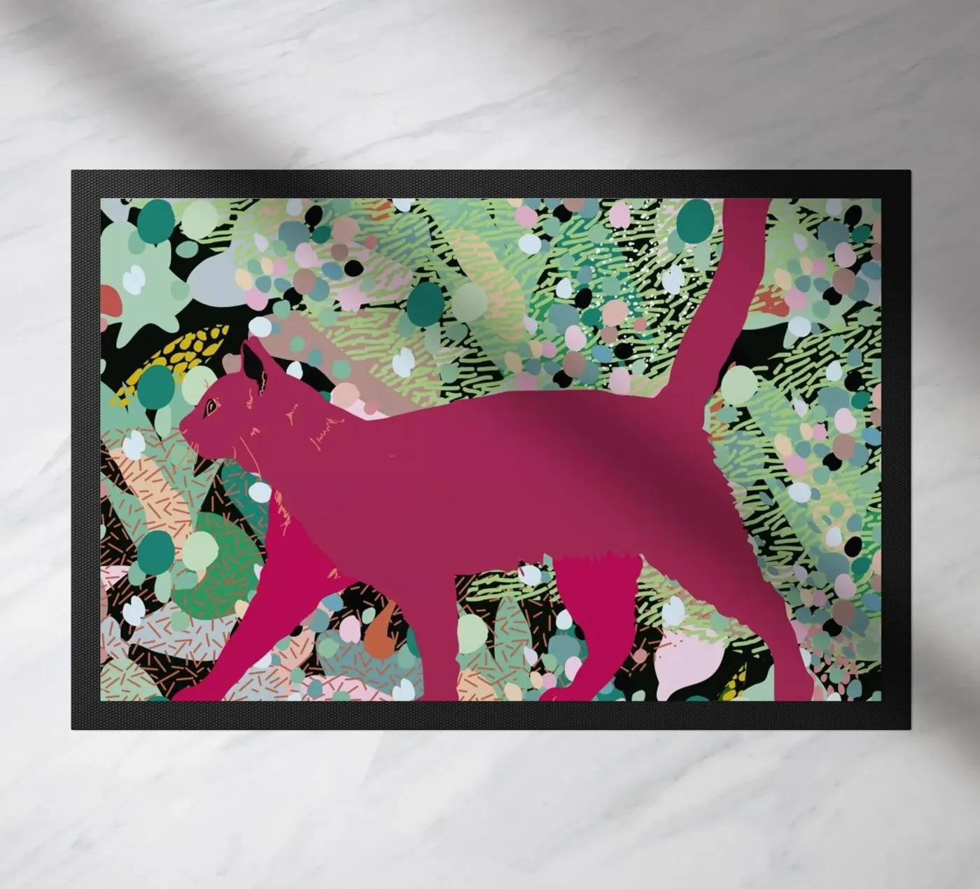 Catgenta deurmat van Mariery Young