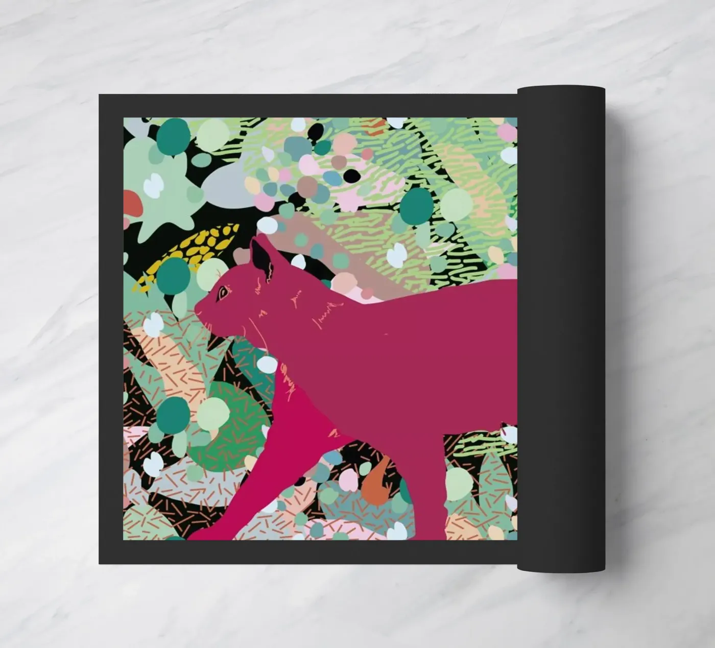 Catgenta deurmat van Mariery Young