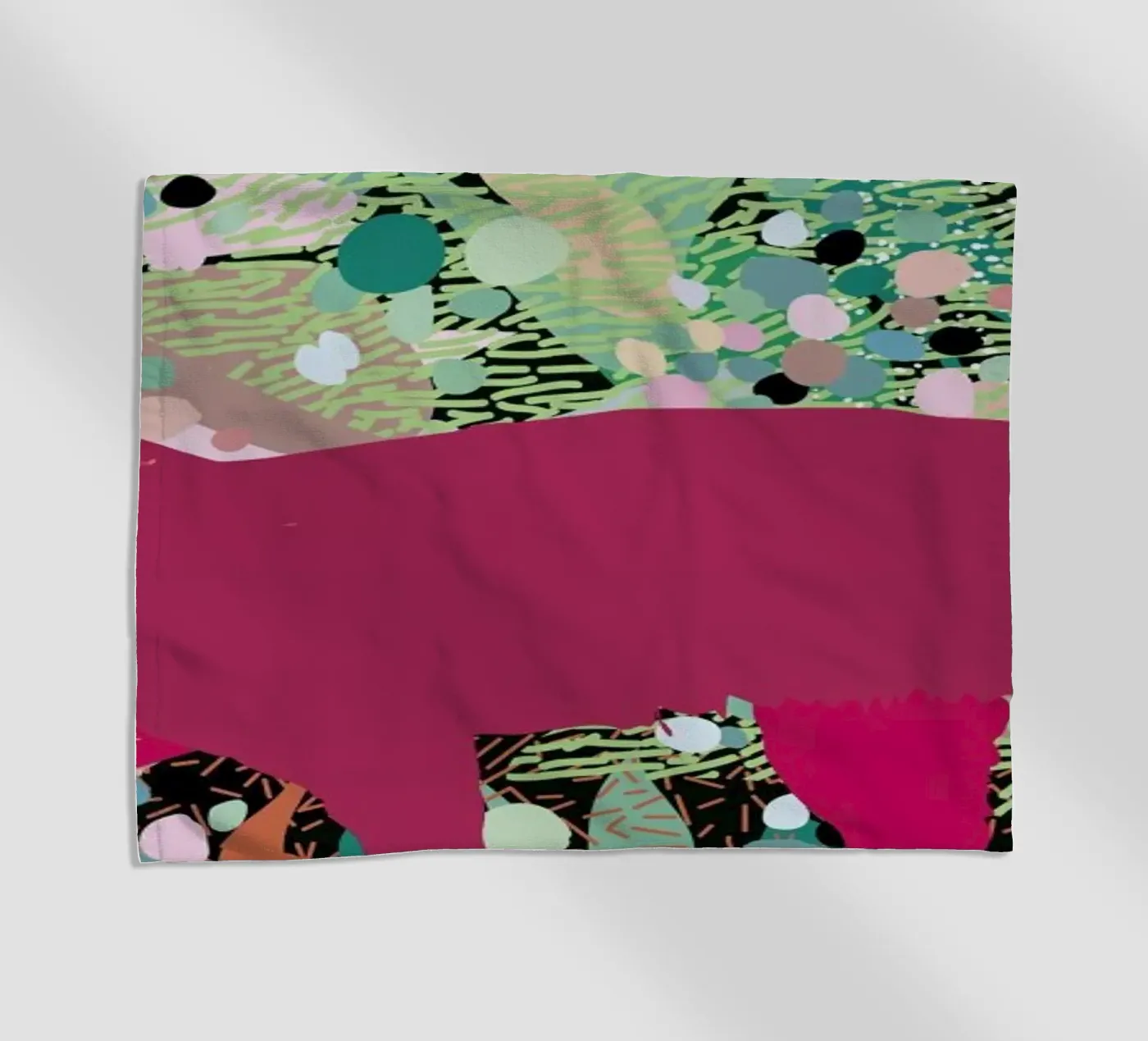 Catgenta beach towel by Mariery Young