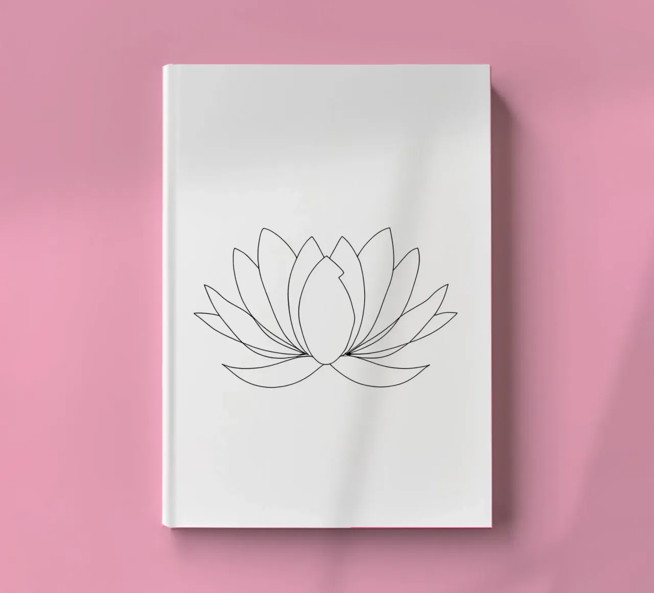 Lotus Minimalist Line Art notebook by Viv Line Art