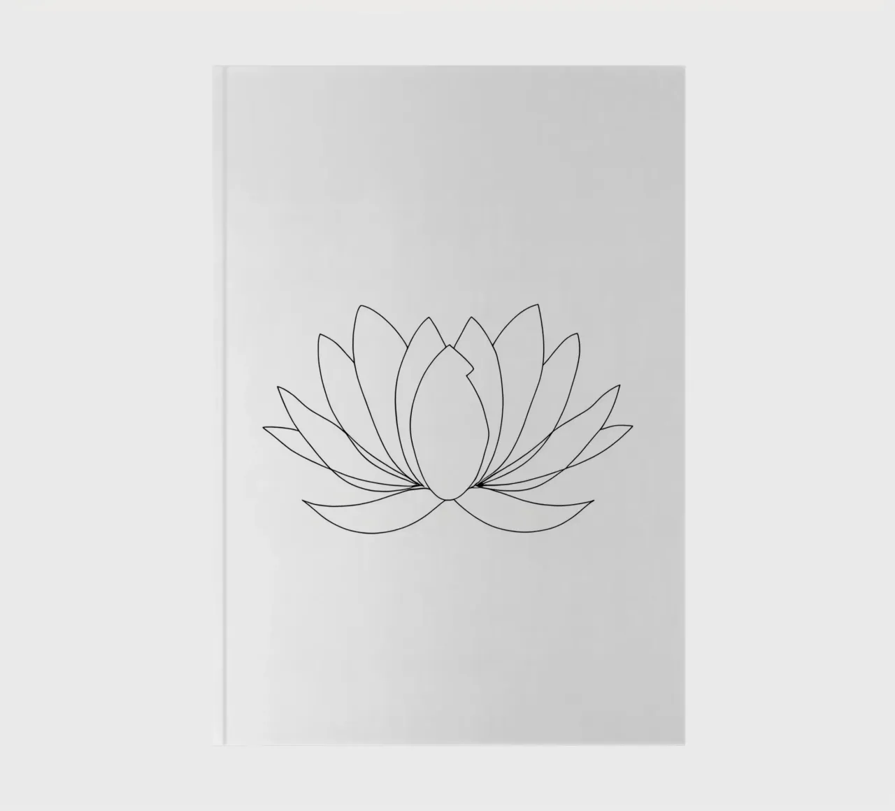 Lotus Minimalist Line Art notebook by Viv Line Art