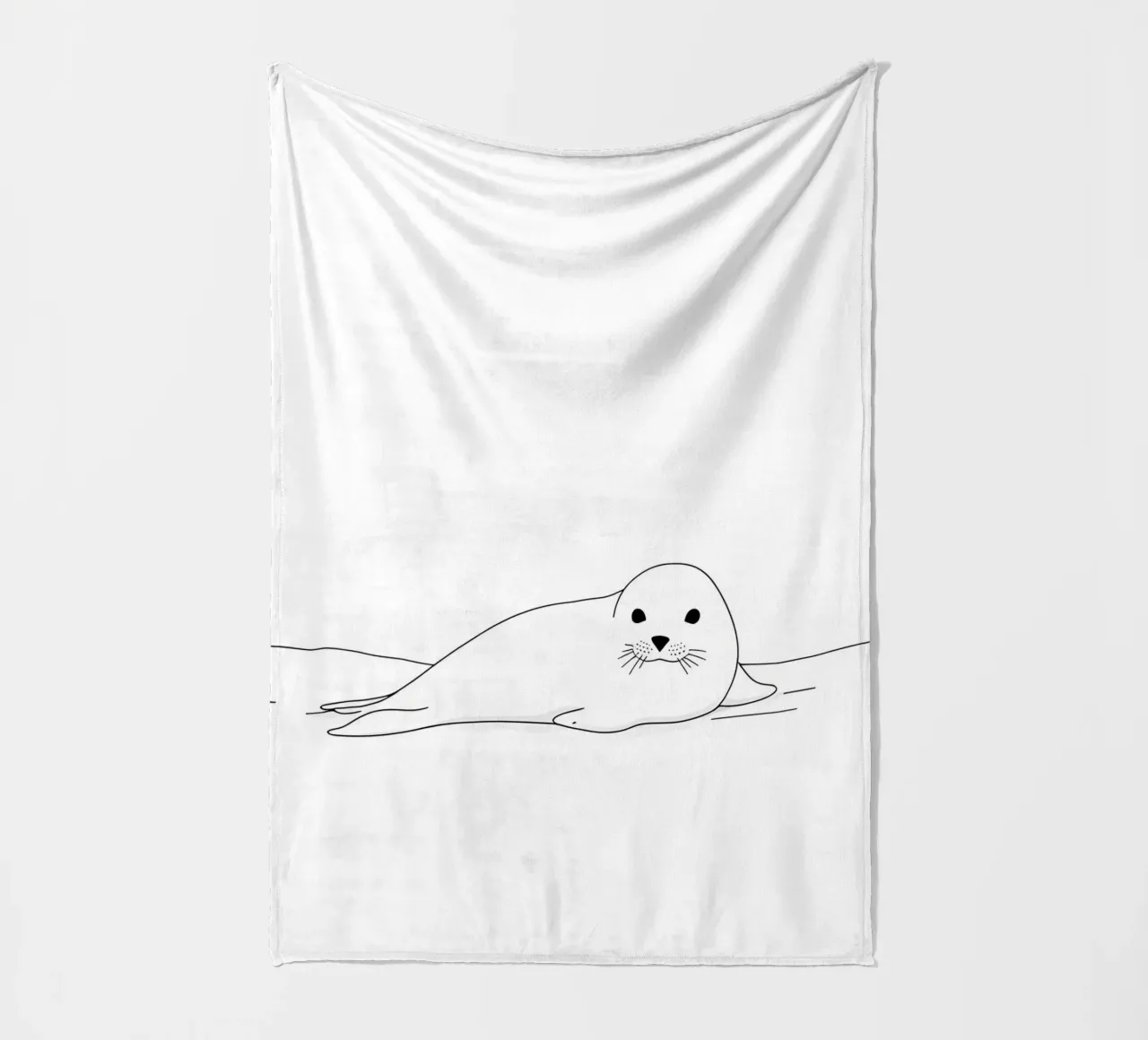 Sigillo Line Art minimalista coperta in pile da Viv Line Art