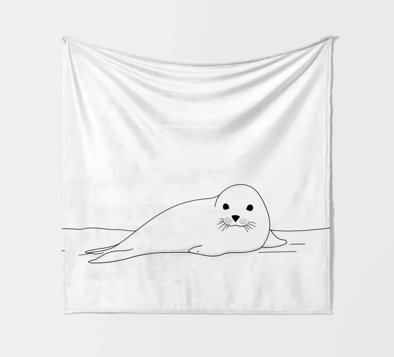 Sigillo Line Art minimalista coperta in pile da Viv Line Art