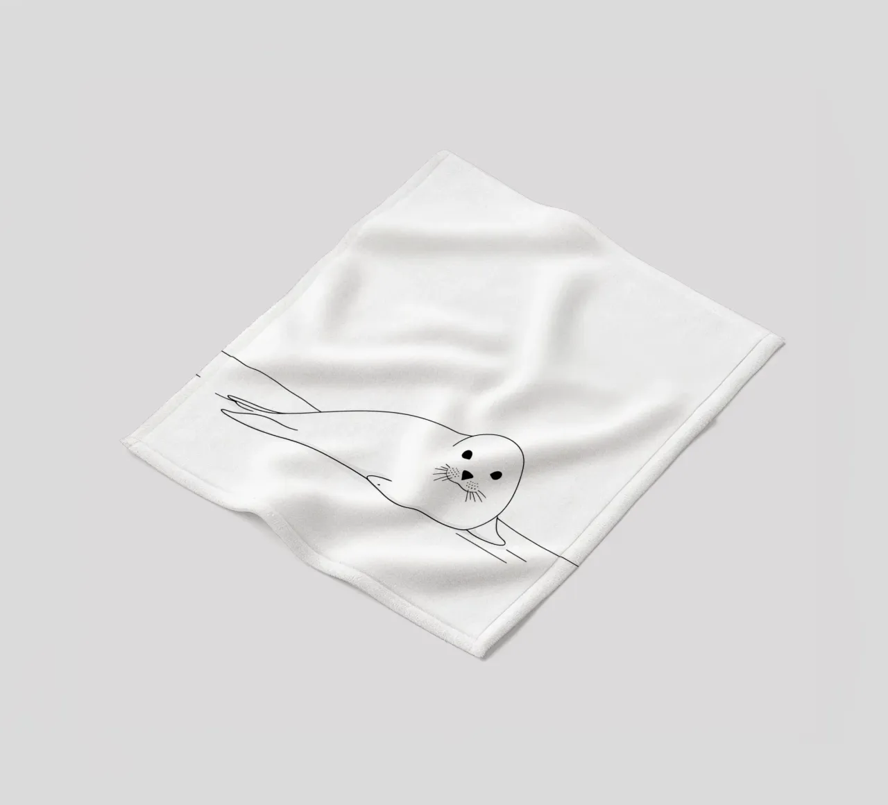 Sigillo Line Art minimalista coperta in pile da Viv Line Art