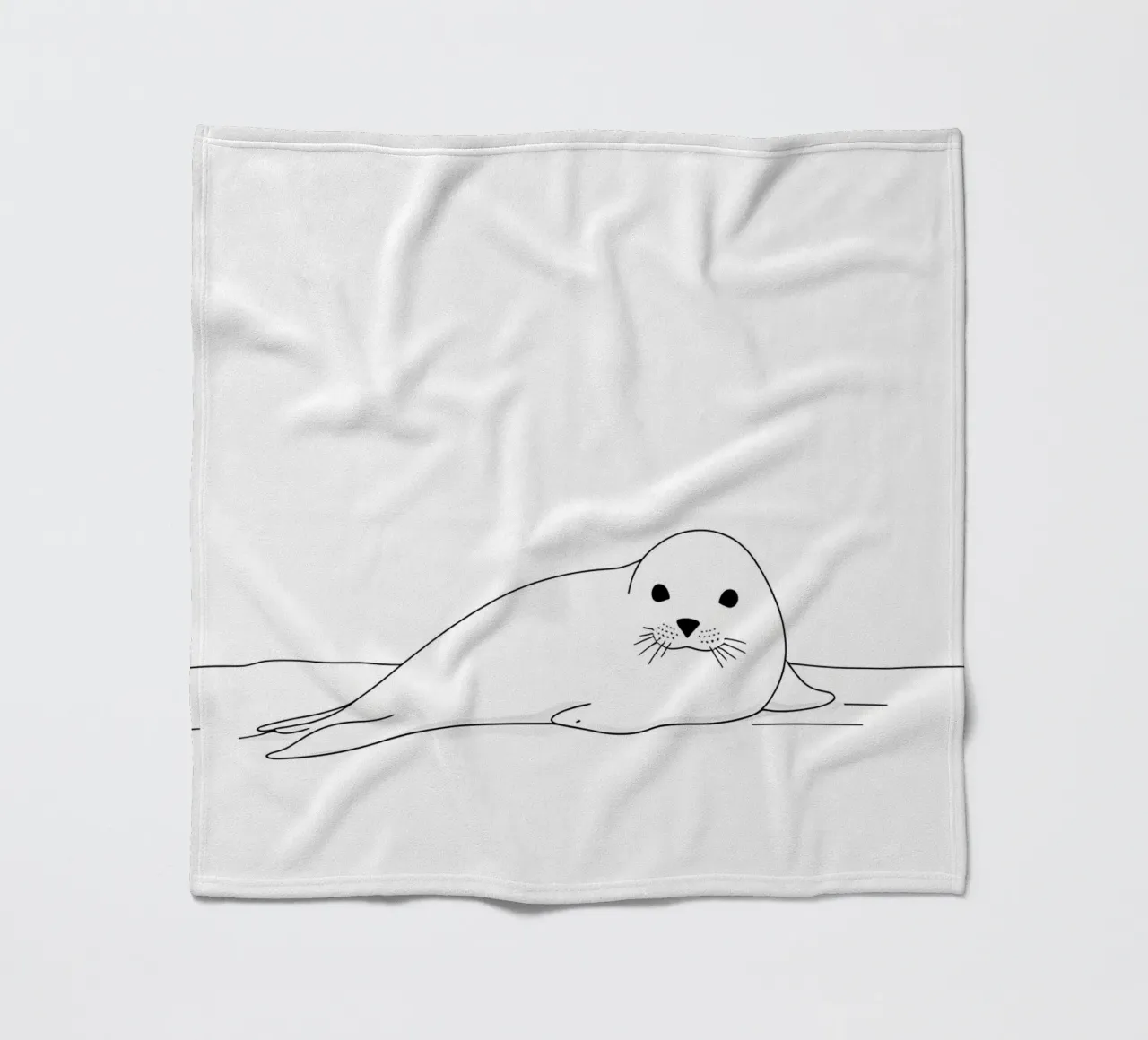 Sigillo Line Art minimalista coperta in pile da Viv Line Art