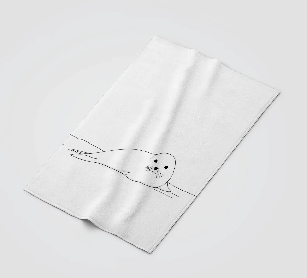 Sigillo Line Art minimalista coperta in pile da Viv Line Art