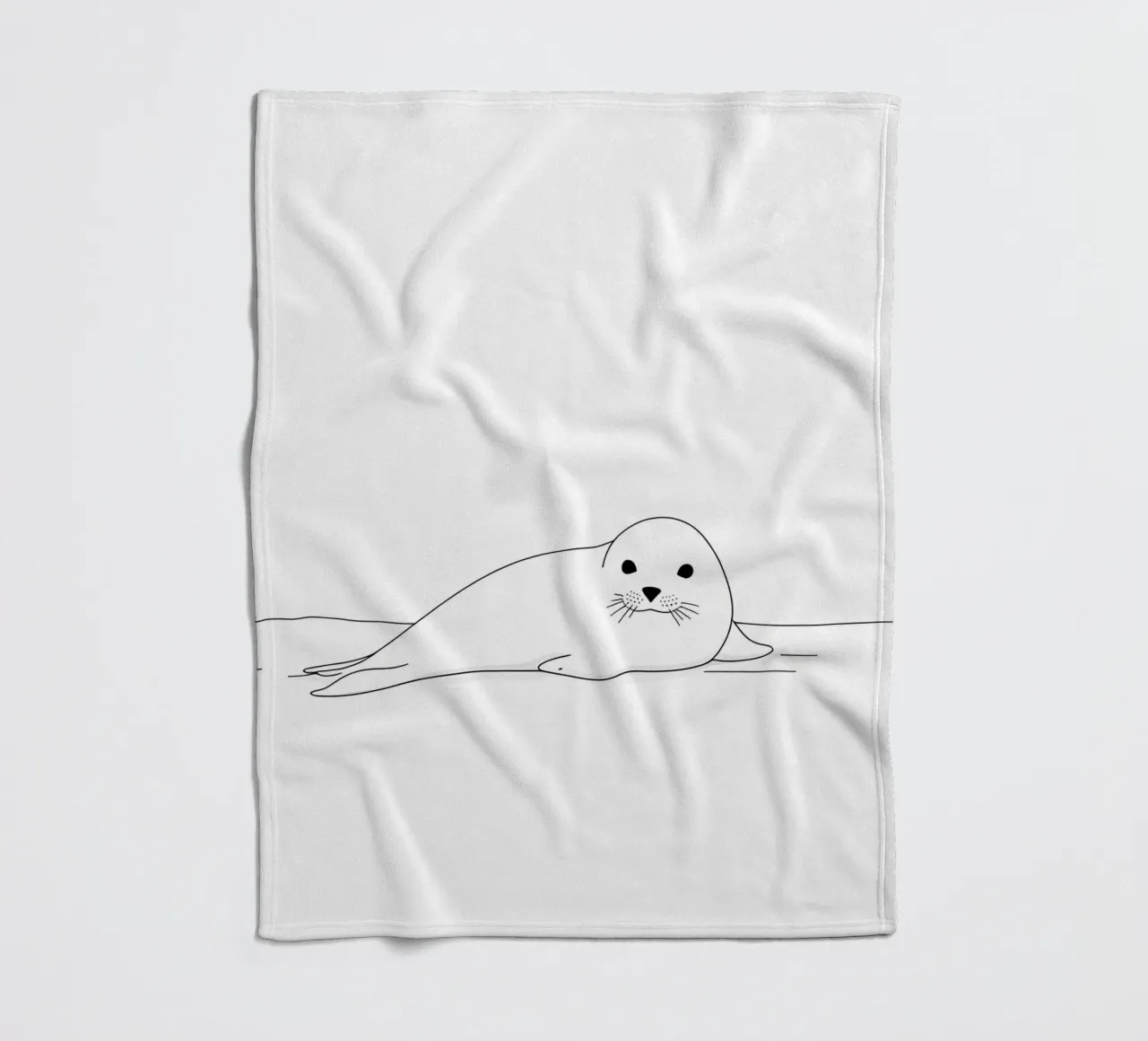 Sigillo Line Art minimalista coperta in pile da Viv Line Art