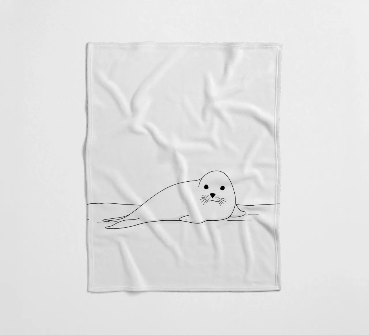 Sigillo Line Art minimalista coperta in pile da Viv Line Art