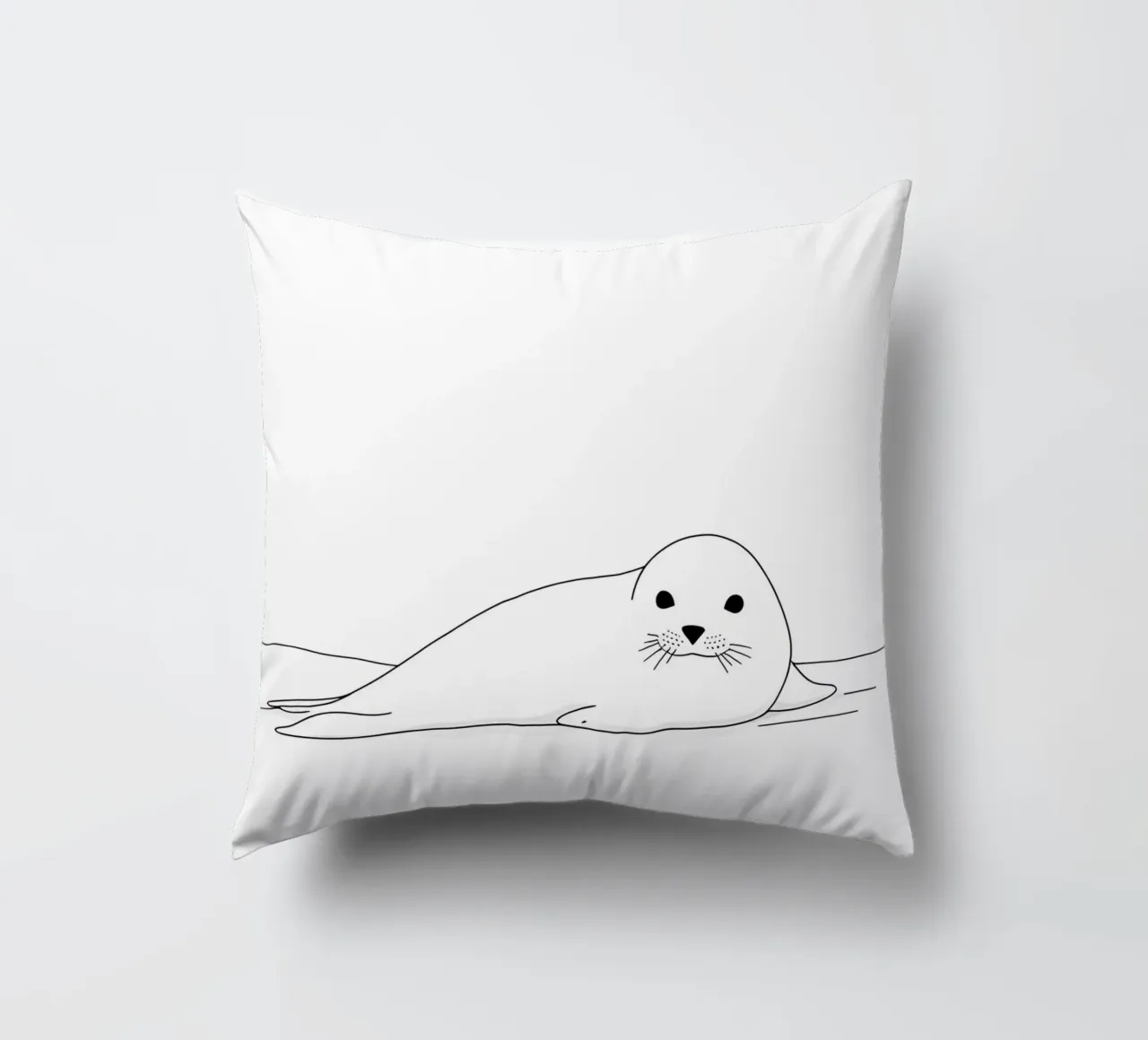 Sigillo Line Art minimalista cuscino da Viv Line Art