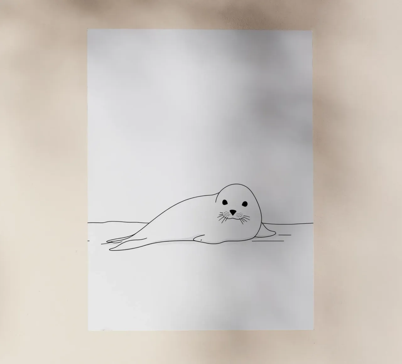 Sigillo Line Art minimalista pellicola backlit da Viv Line Art