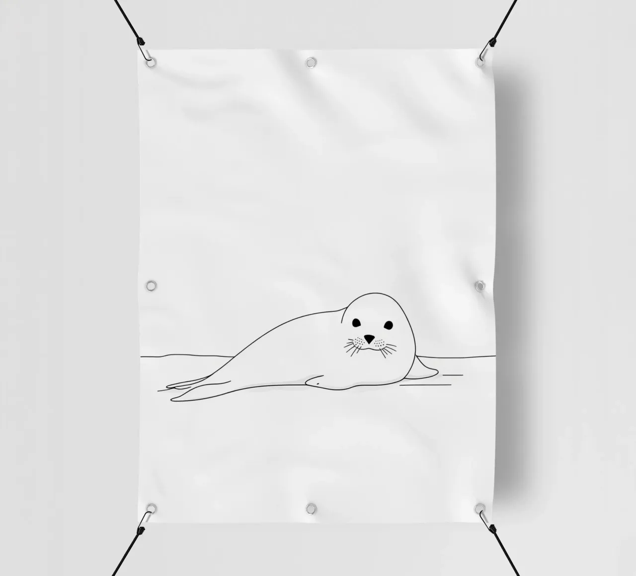 Sigillo Line Art minimalista telo in pvc da Viv Line Art