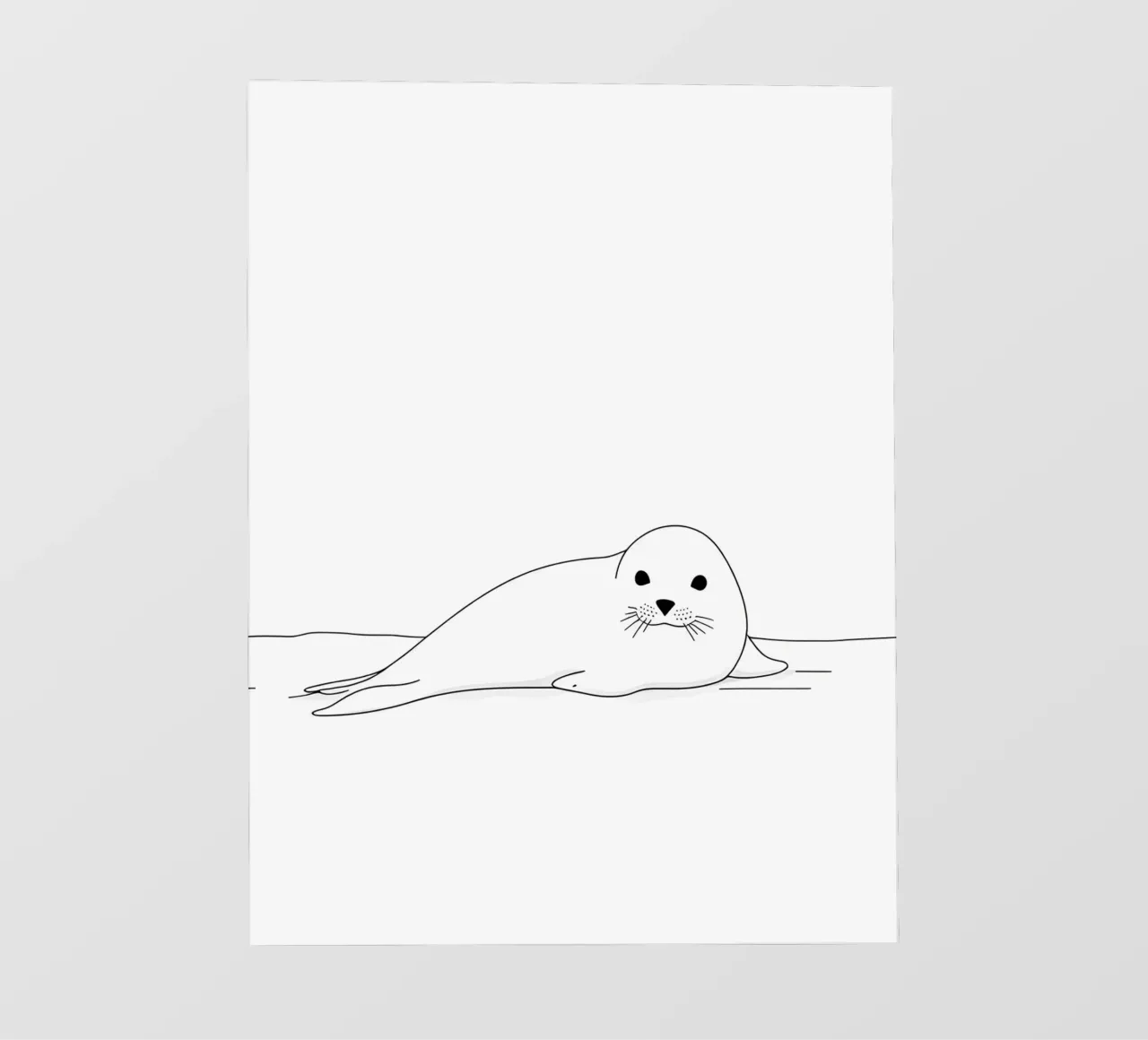 Sigillo Line Art minimalista telo in pvc da Viv Line Art