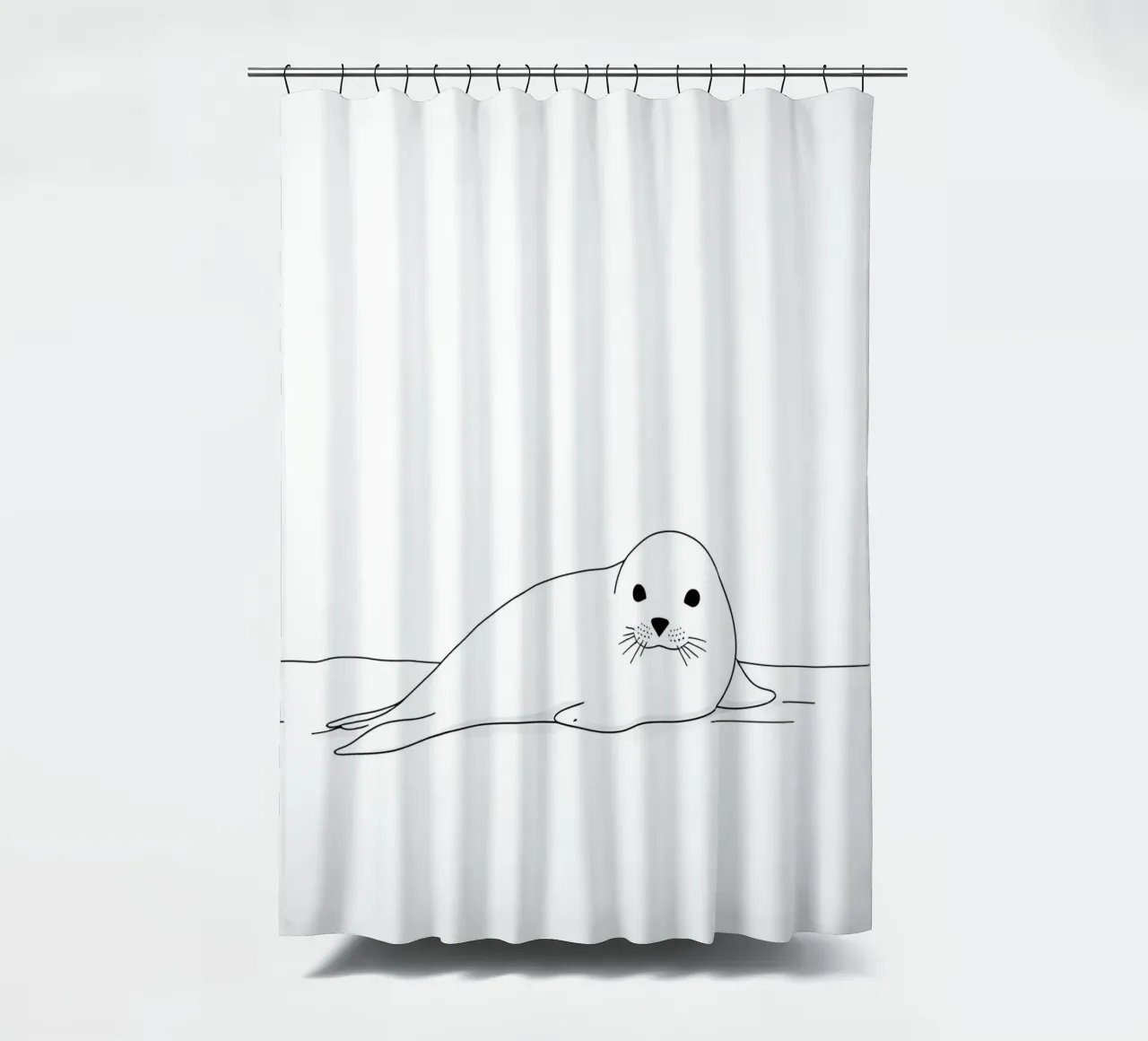 Sigillo Line Art minimalista tenda da doccia da Viv Line Art