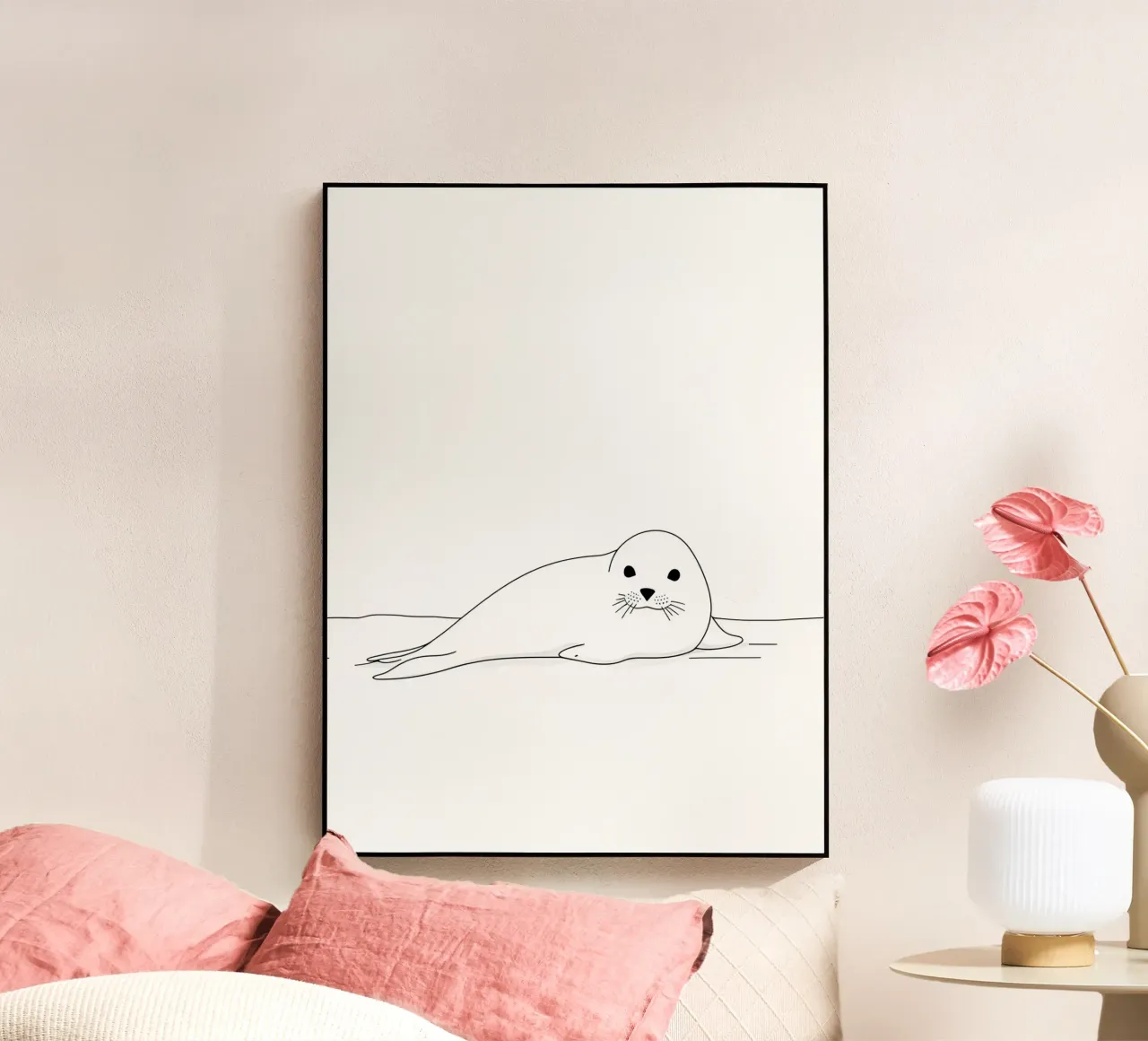 Sigillo Line Art minimalista plexiglass da Viv Line Art