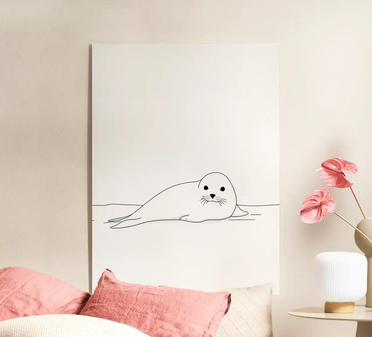 Sigillo Line Art minimalista plexiglass da Viv Line Art