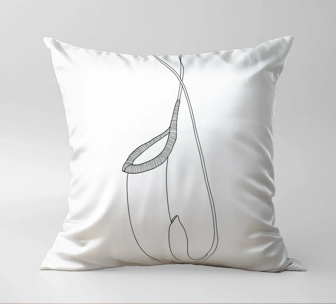 Pianta Brocca Line Art minimalista cuscino da Viv Line Art
