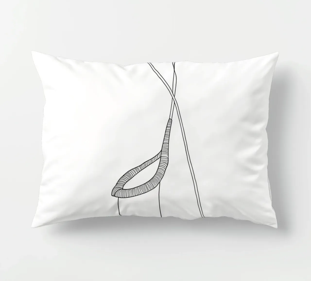 Pianta Brocca Line Art minimalista cuscino da Viv Line Art