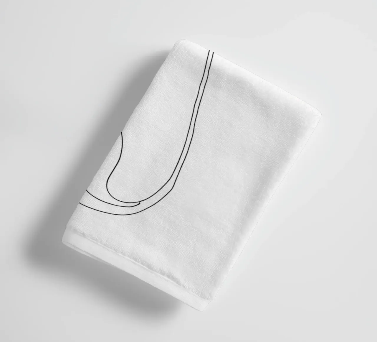 Pianta Brocca Line Art minimalista asciugamano da bagno da Viv Line Art