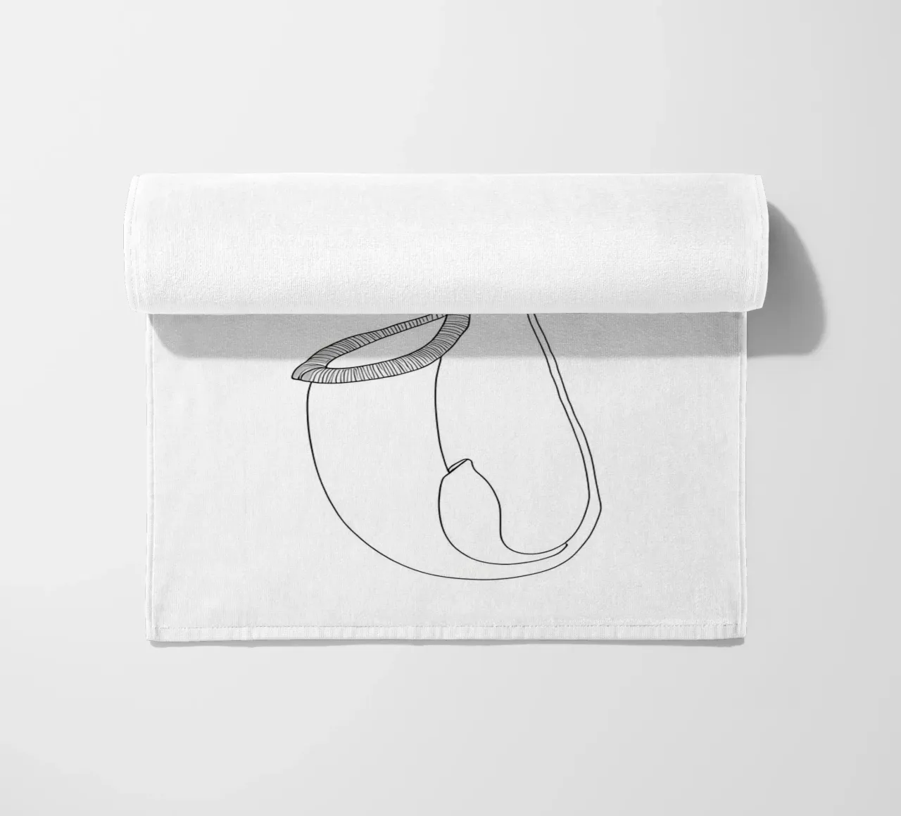 Pianta Brocca Line Art minimalista telo mare da Viv Line Art