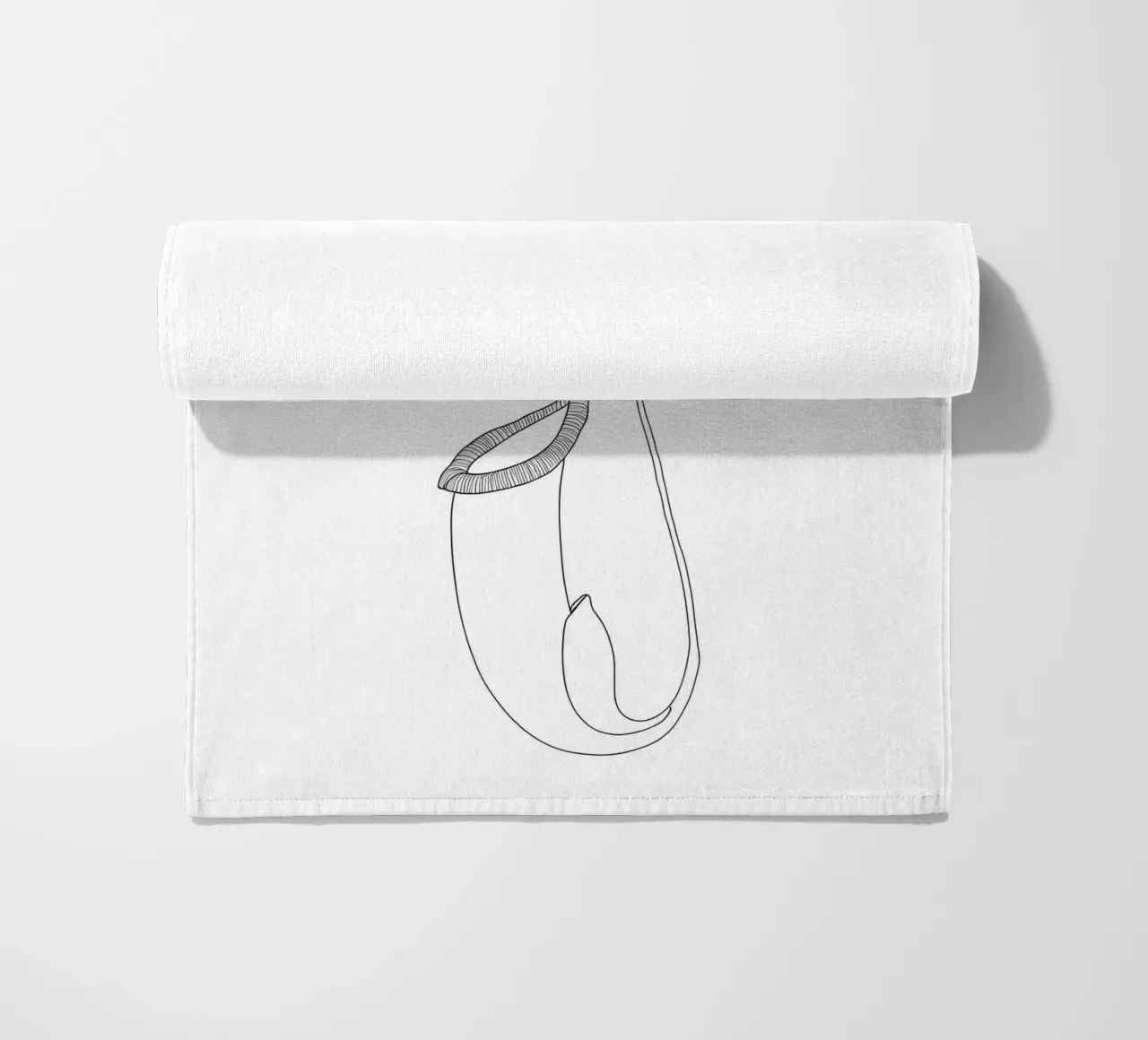 Pianta Brocca Line Art minimalista telo mare da Viv Line Art