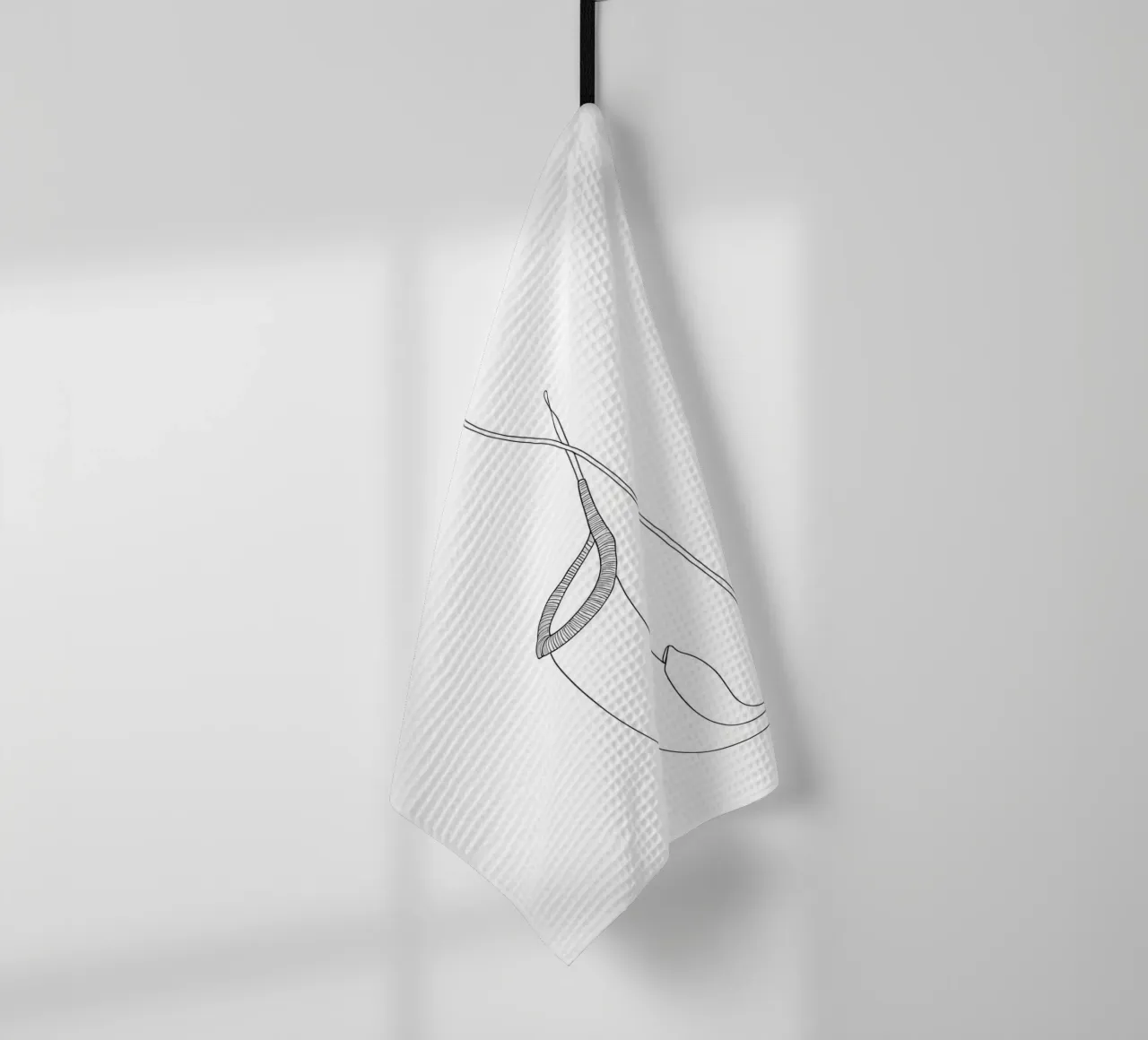 Pianta Brocca Line Art minimalista canovaccio da cucina da Viv Line Art