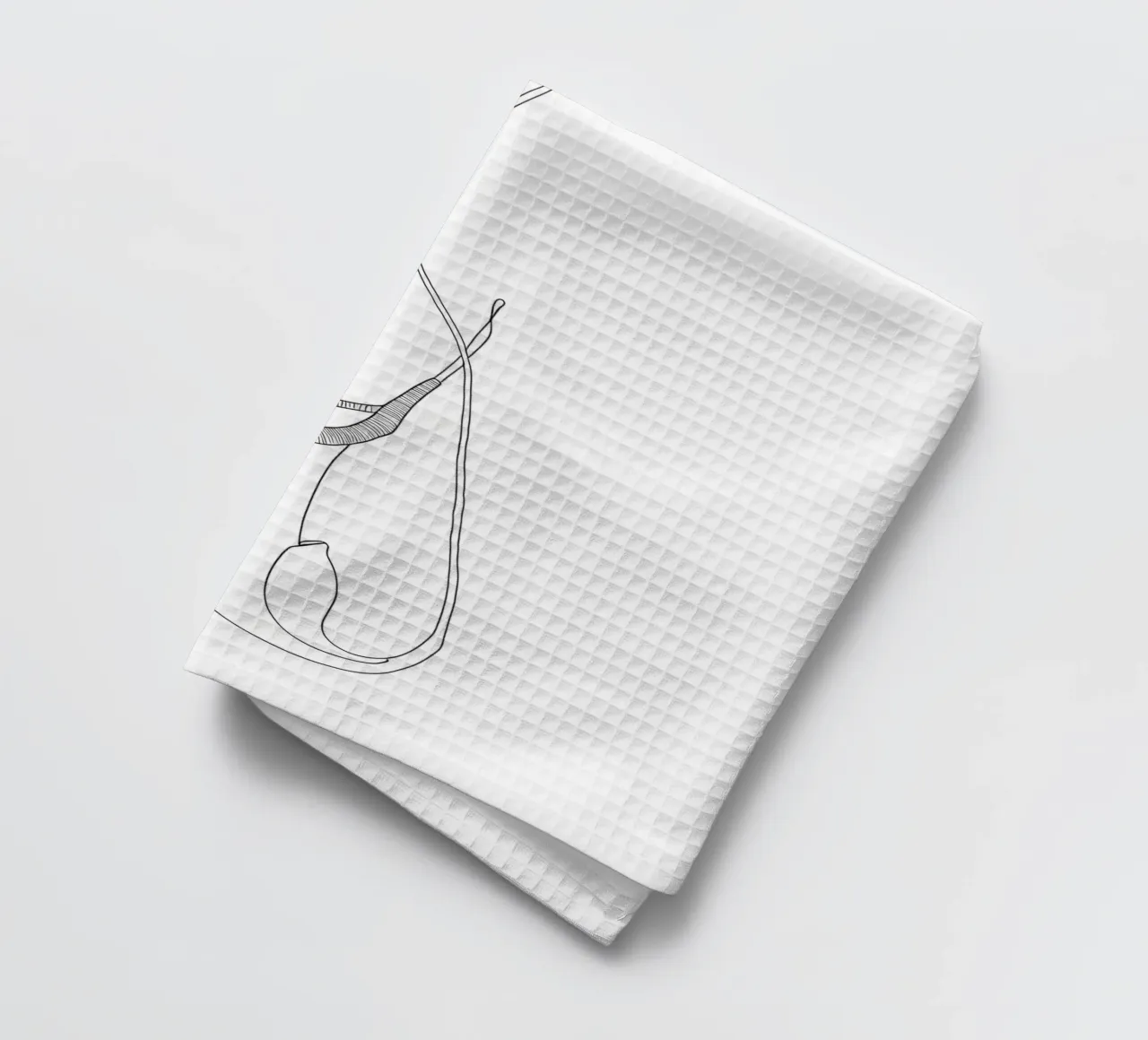 Pianta Brocca Line Art minimalista canovaccio da cucina da Viv Line Art