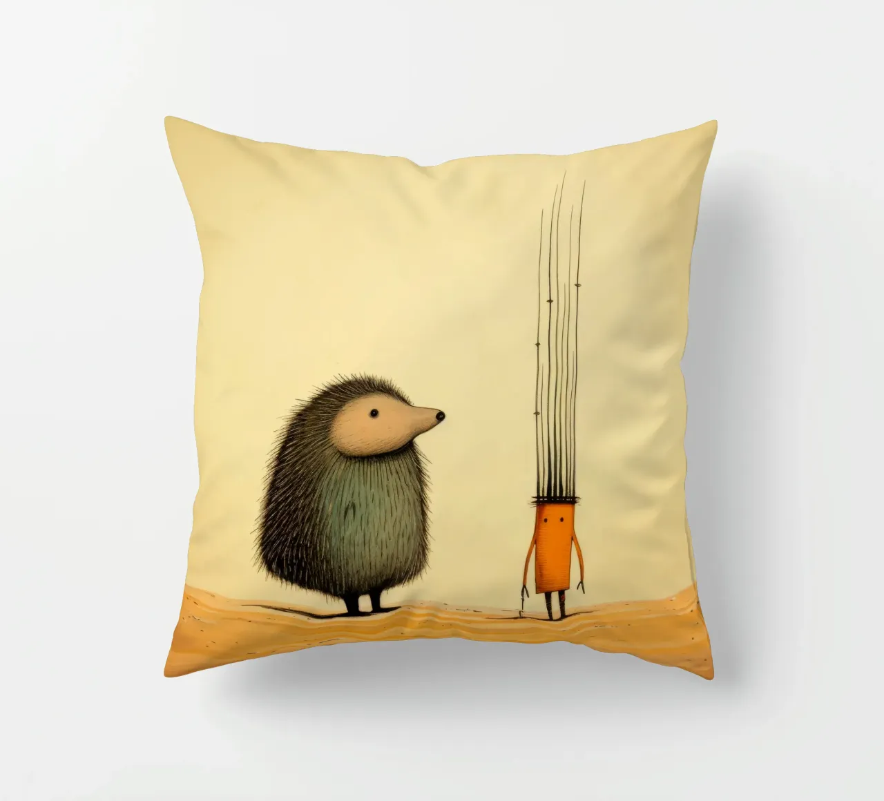 Minimal Porcupine 2 cuscino da Minimal Animal Art